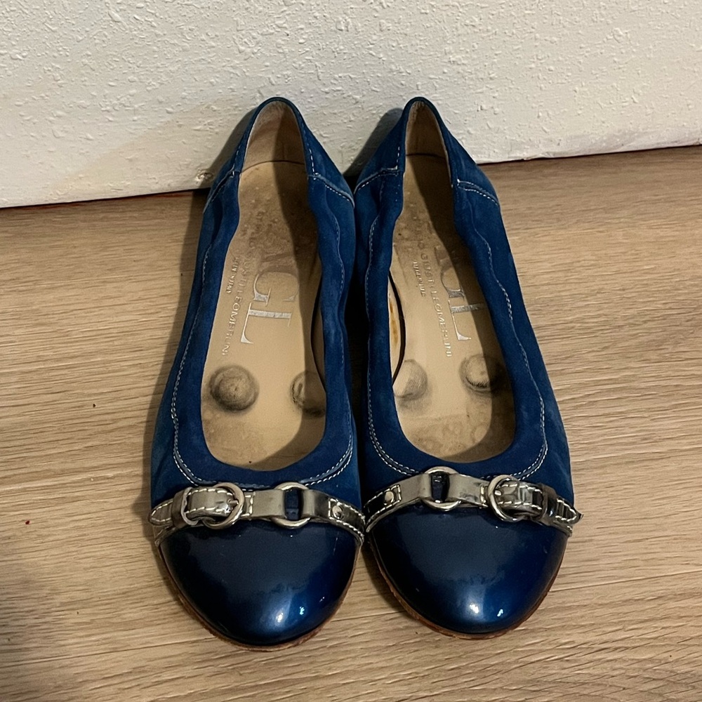 AGL Blue Flats with Silver Accents